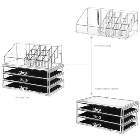 3 Drawer Acrylic Cosmetic Organizer