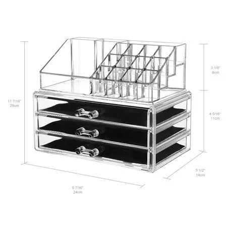 3 Drawer Acrylic Cosmetic Organizer