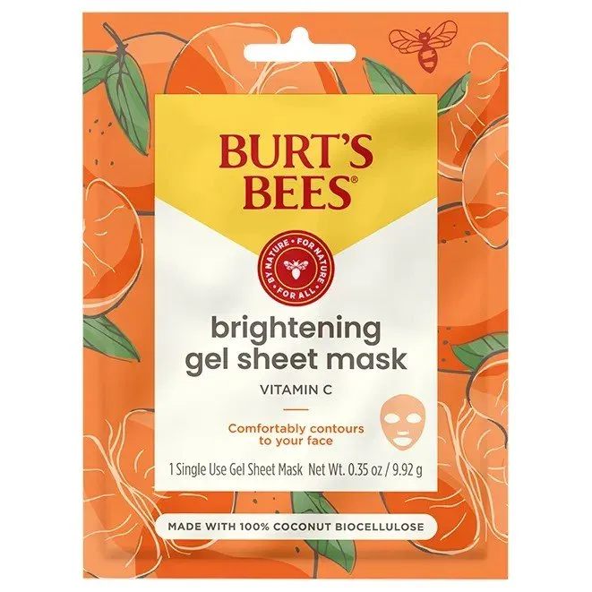 Burt's Bees Brightening Biocellulose Gel Face Mask 0.35 oz. Mask