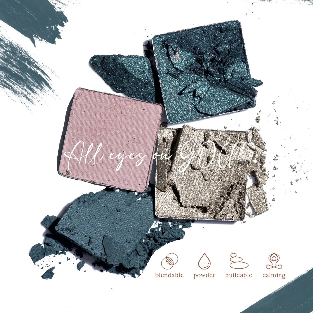 Certified Organic Eyeshadow Quad - Seafoam