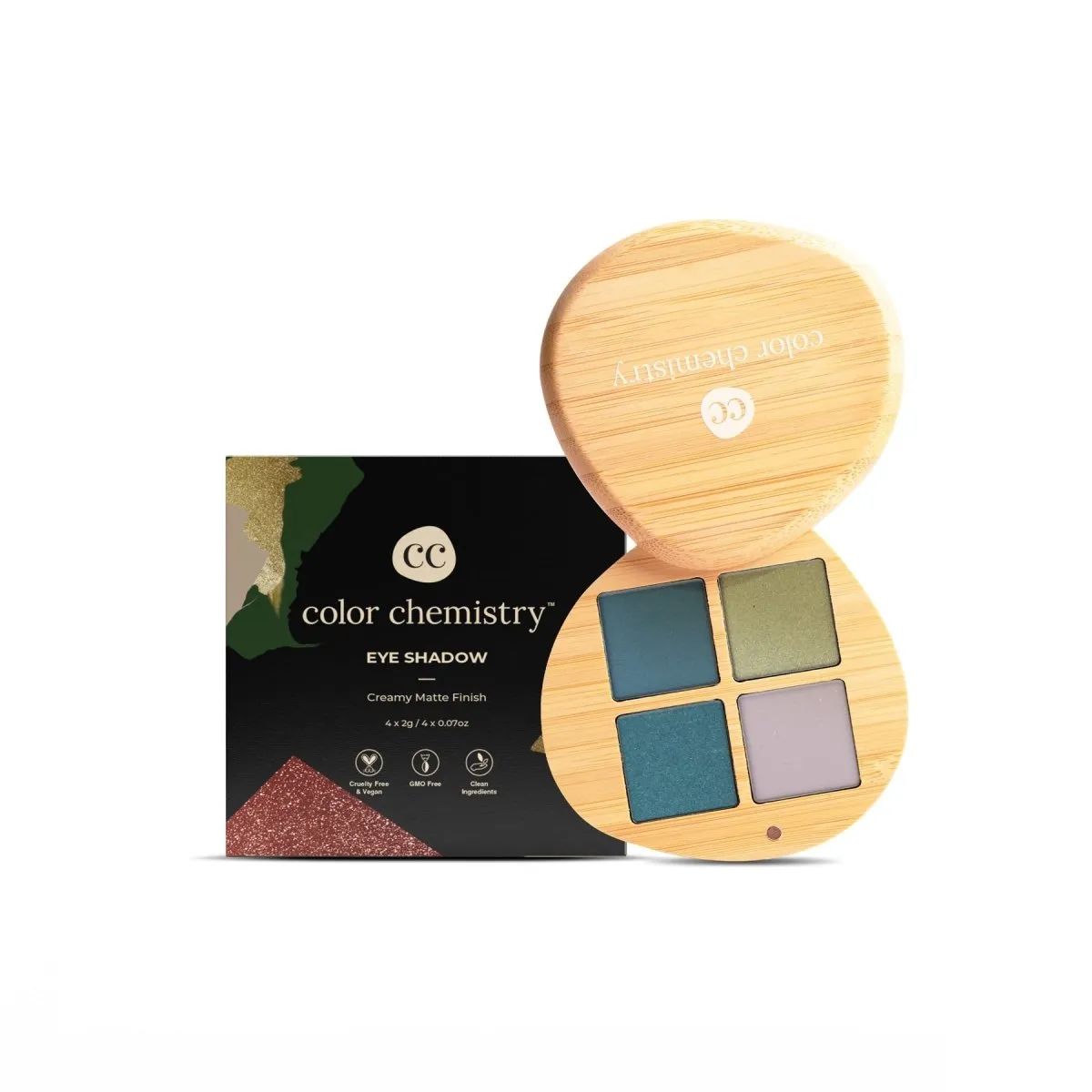 Certified Organic Eyeshadow Quad - Seafoam