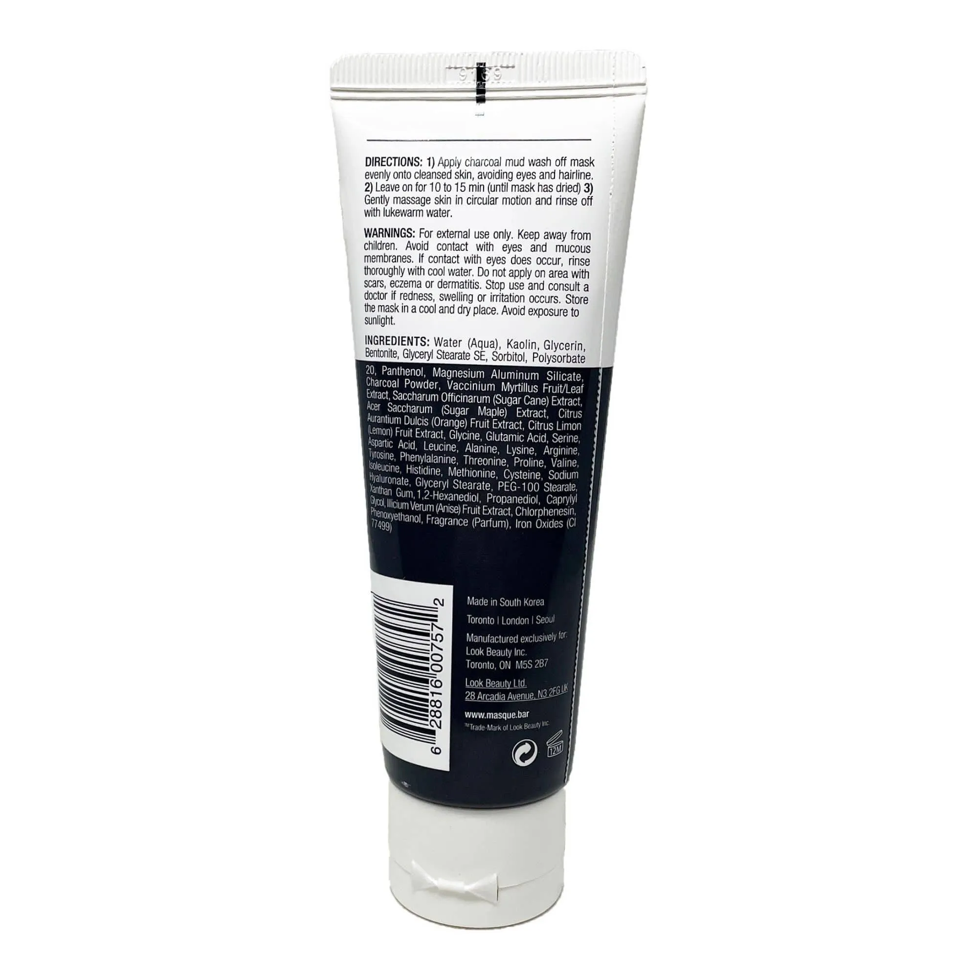 Charcoal Mud Wash Off Mask (70ml/Tube)