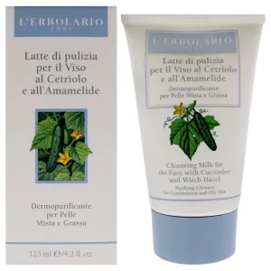 Cleansing Milk - Cucumber and Witch Hazel by LErbolario for Women - 4.2 oz Cleanser