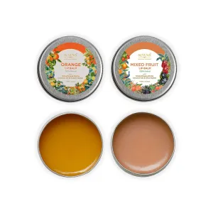 Combo of Ghee Enriched 100% Natural Orange & Mixed Fruit Lip Balms, 7gms Each