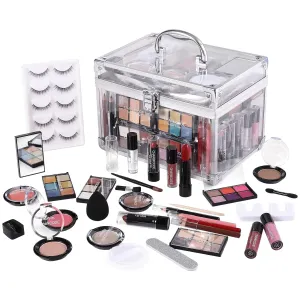 Complete Makeup Kit for Women - Versatile Eyeshadow, Lip Colors & Blushes in Travel Case