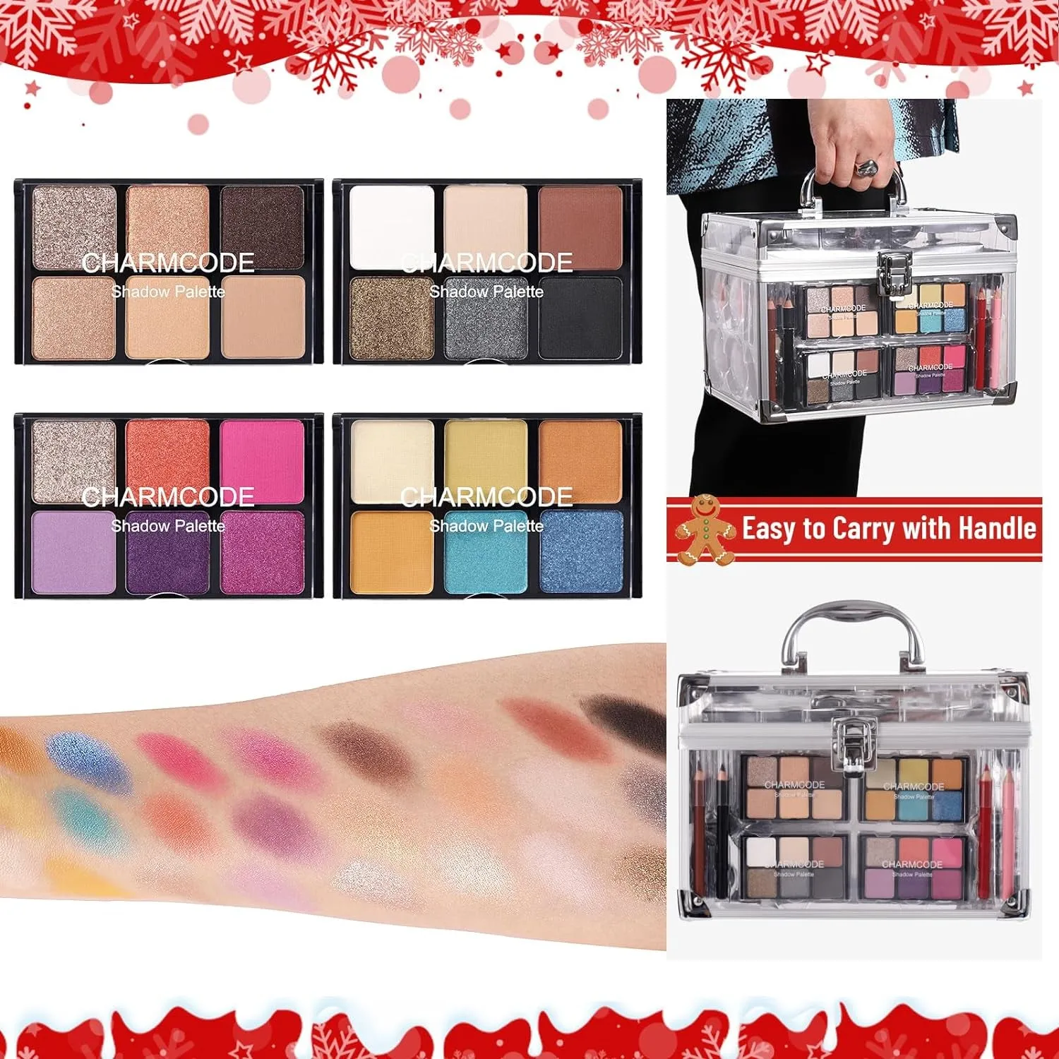 Complete Makeup Kit for Women - Versatile Eyeshadow, Lip Colors & Blushes in Travel Case