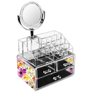 Cosmetic Case with Built-In Mirror