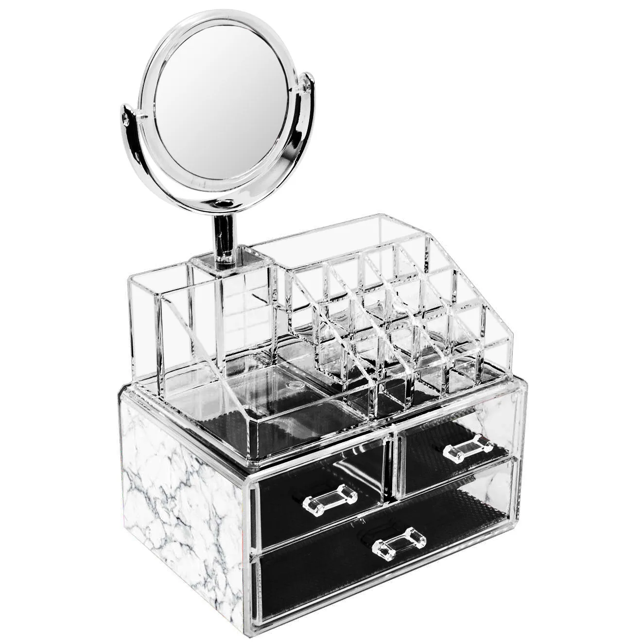 Cosmetic Case with Built-In Mirror