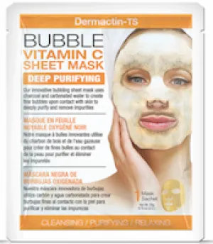 Dermactin-TS Facial Bubble Sheet Mask with Vitamin C