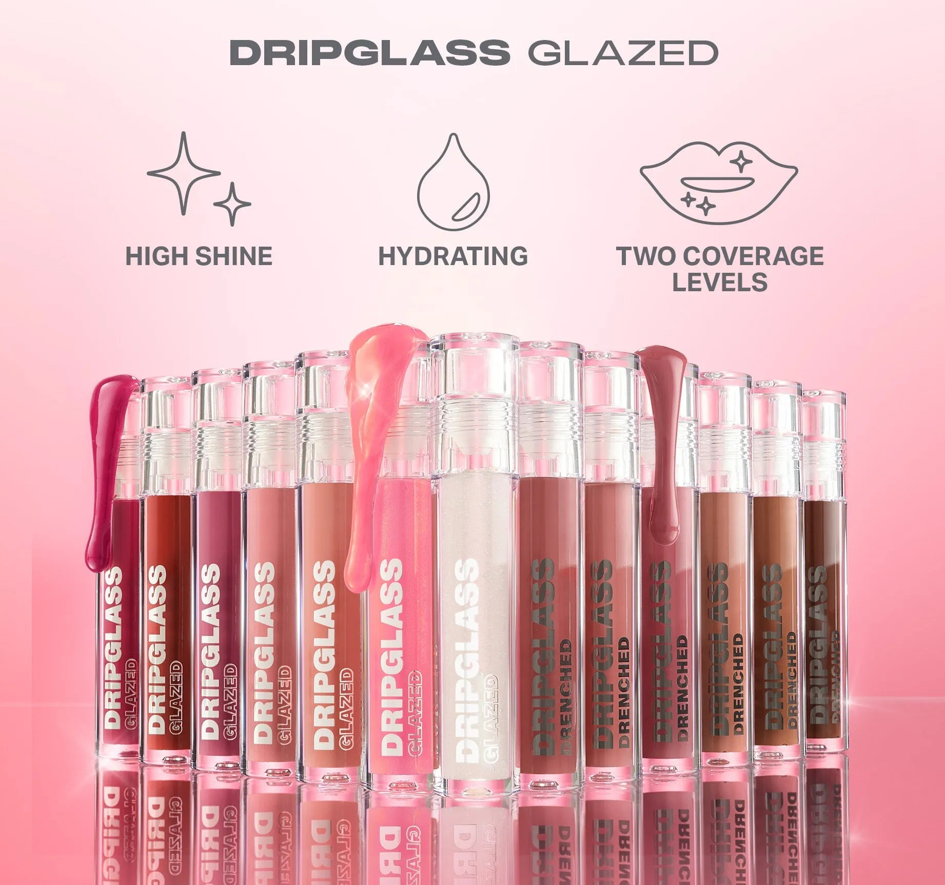 Dripglass Glazed High Shine Lip Gloss - Peach Prism