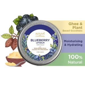 Ghee Enriched 100% Natural Blueberry Lip Balms, Pack of 3, 7gms Each