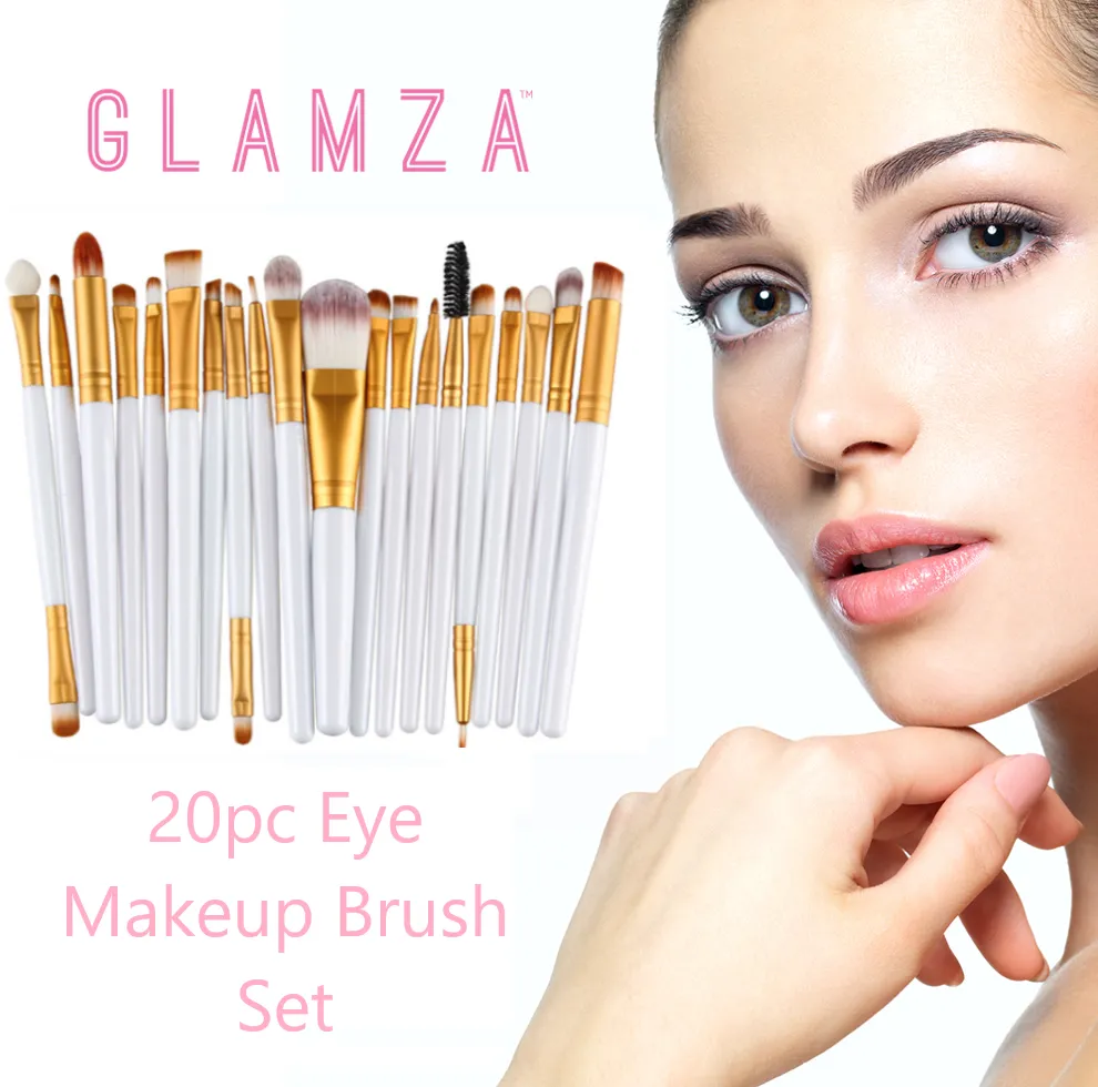 Glamza 20pc Eye Makeup Brush Set & Butterfly Palette