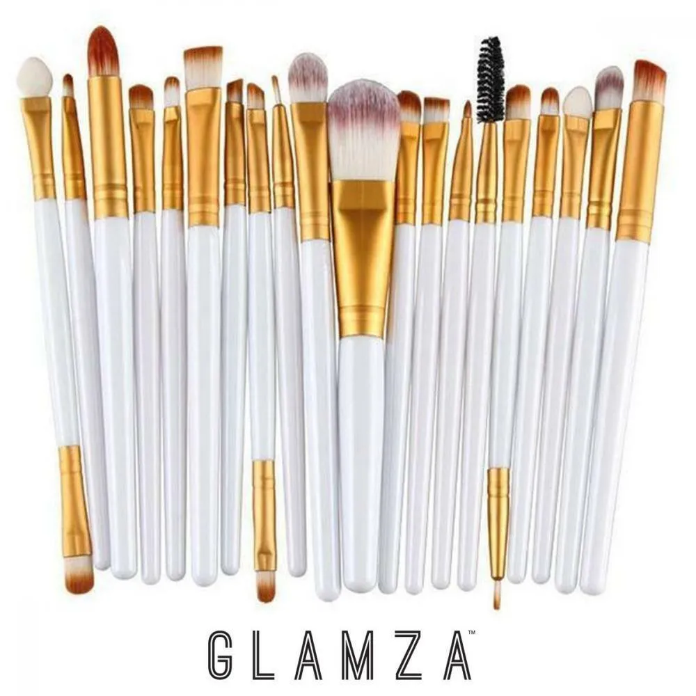 Glamza 20pc Eye Makeup Brush Set & Butterfly Palette