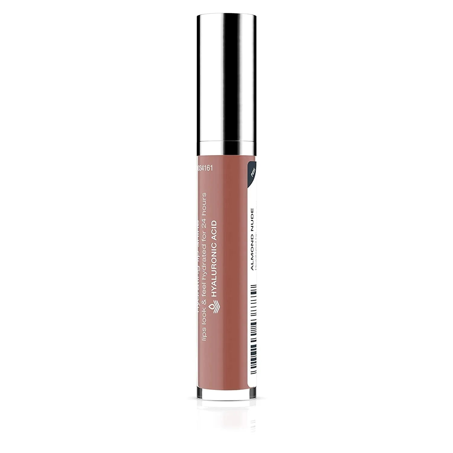 Hydrating Almond Nude Tinted Lip Gloss with Hyaluronic Acid - Long-Lasting Moisture & Shine, 0.10 Oz