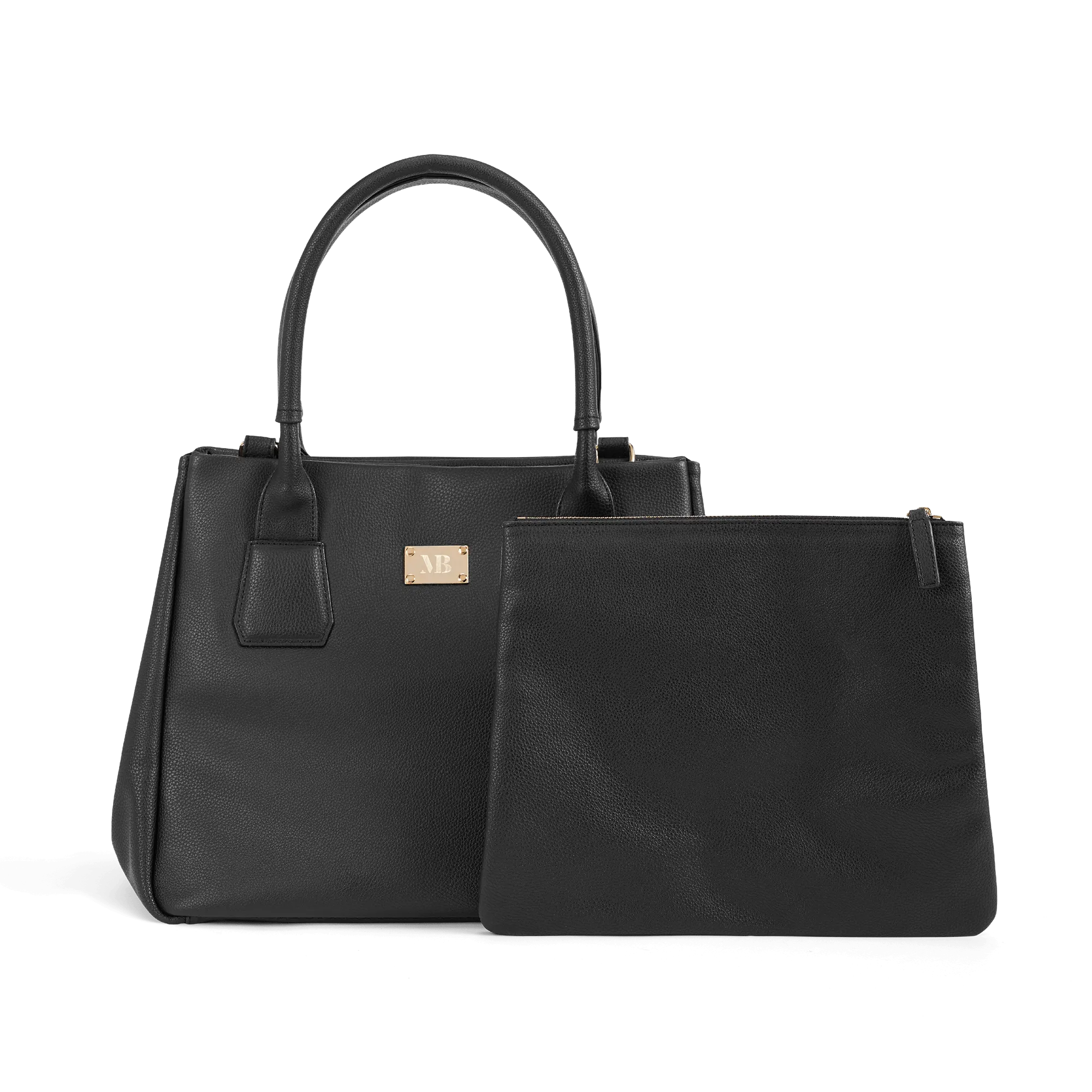 Indy Vegan Leather Tote Bag | Black