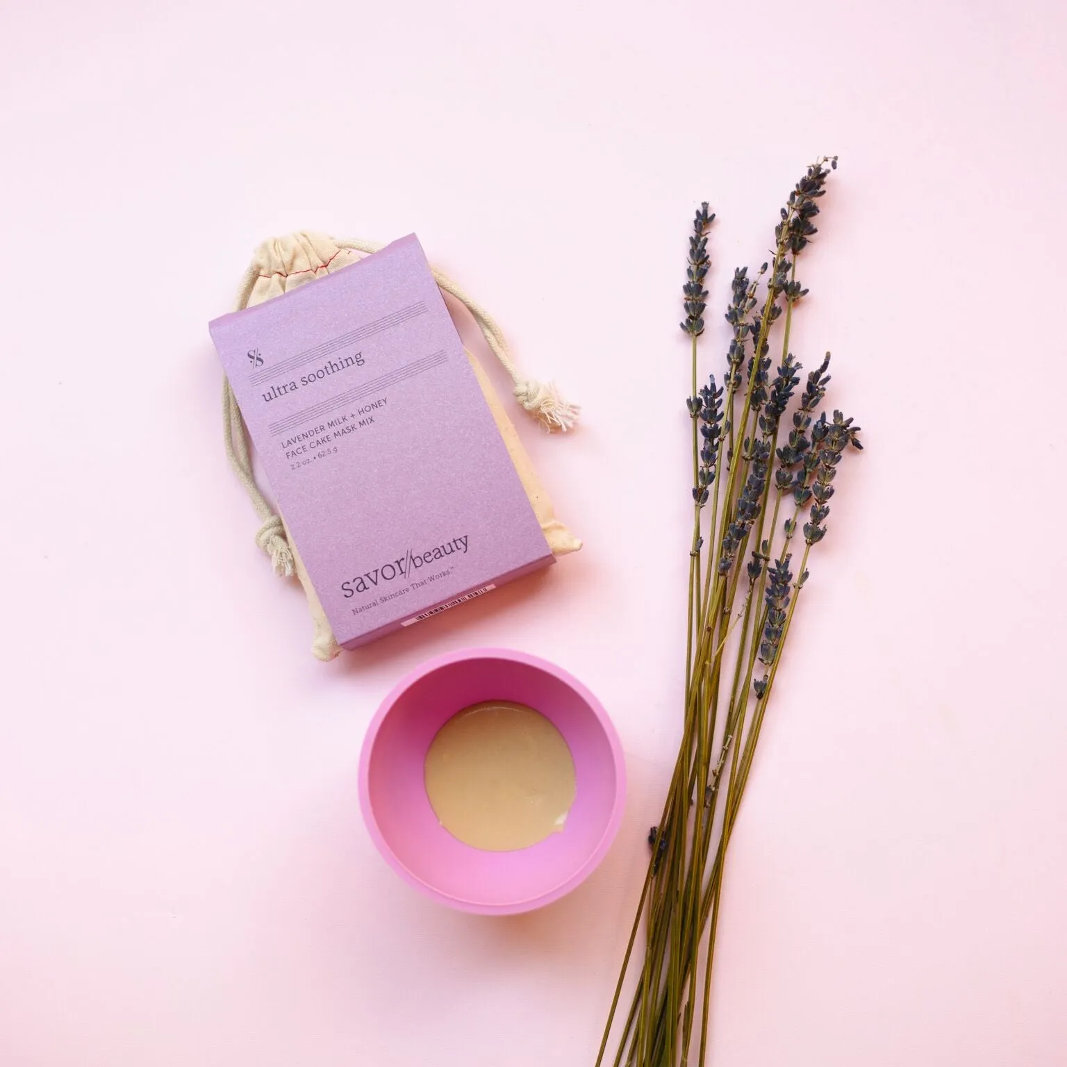 Lavender Milk   Honey Face Cake Mask Mix