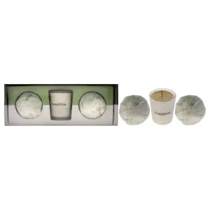 Light Candle Set - Lemongrass and Bergamot by Aromaworks for Unisex - 3 Pc 2.65oz Candle, 2 Pc Mini AromaBomb