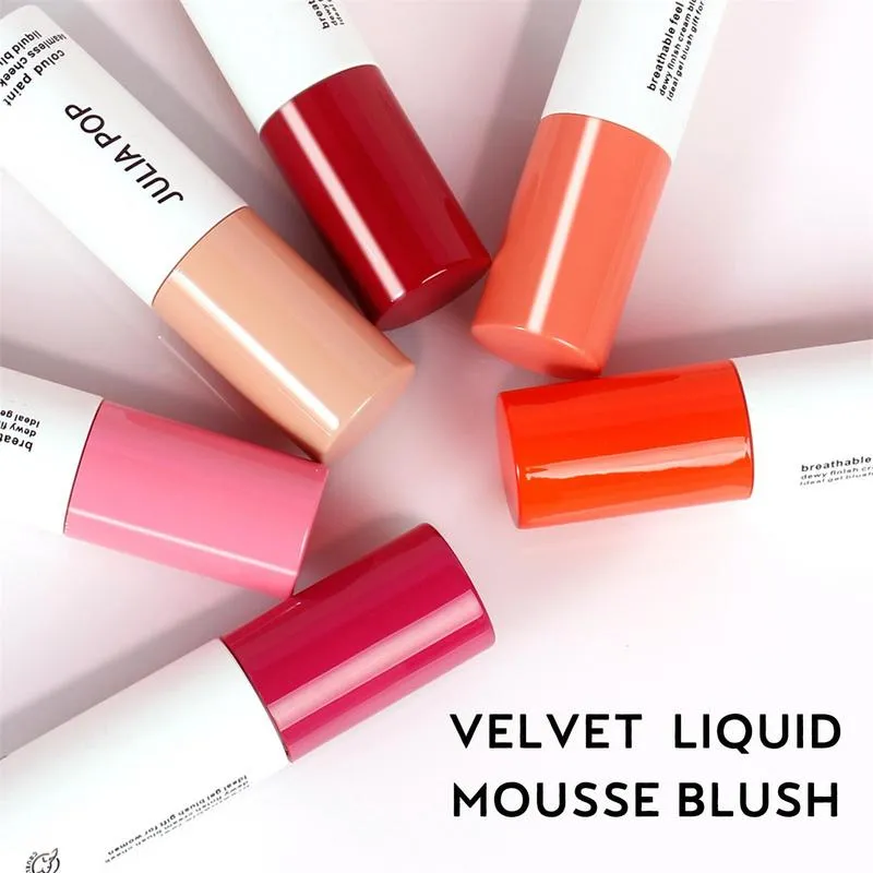 Liquid Blush Waterproof Cream Liquid Blush Matte Liquid Blush Makeup Lightweight Velvet Mousse Texture 6 Colors To Choose