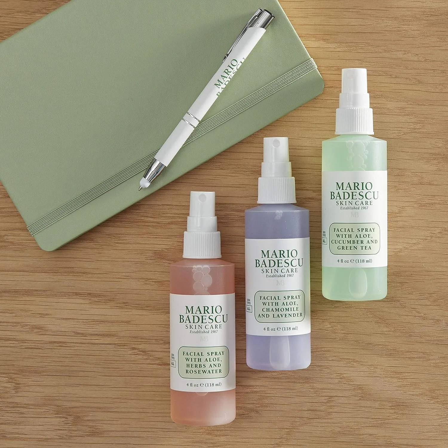 Mario Badescu Facial Spray Collection with Rose Water, Cucumber, Lavender and Orange Blossom, Multi-Purpose Cooling and Hydrating Face Mist for All Skin Types, Dewy Finish