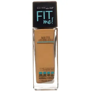 MAYBELLINE - Fit Me Matte Plus Poreless Foundation #332 Golden Caramel - 1 fl. oz. (30 ml)