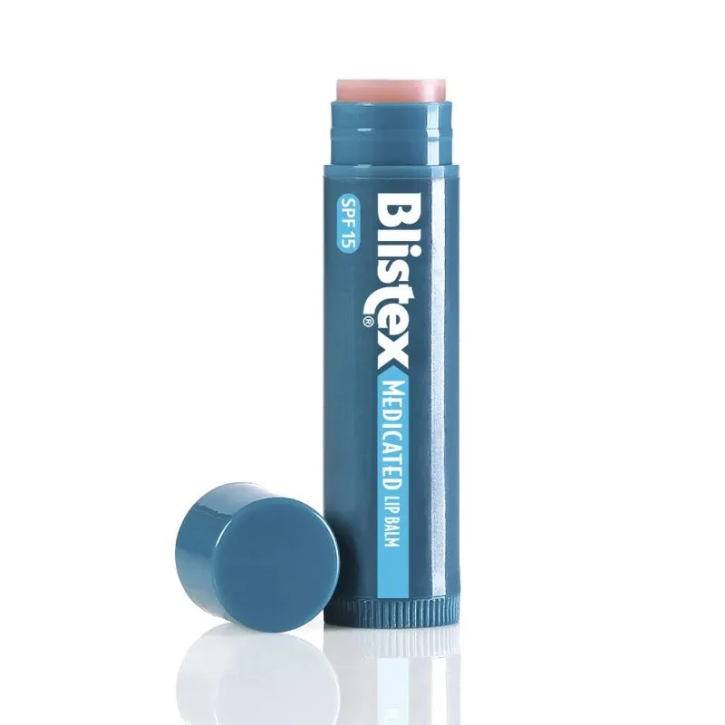 Pack of 3 Blistex Medicated Lip Balm – Prevent Dryness & Chapping, SPF 15 Sun Protection