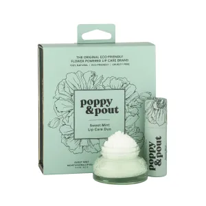 Poppy & Pout Lip Lip Care Duo Gift Set, Sweet Mint