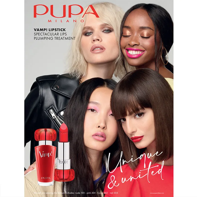 Pupa Vamp Extreme Colour Lipstick With Plumping Treatment - #103 Tea Rose