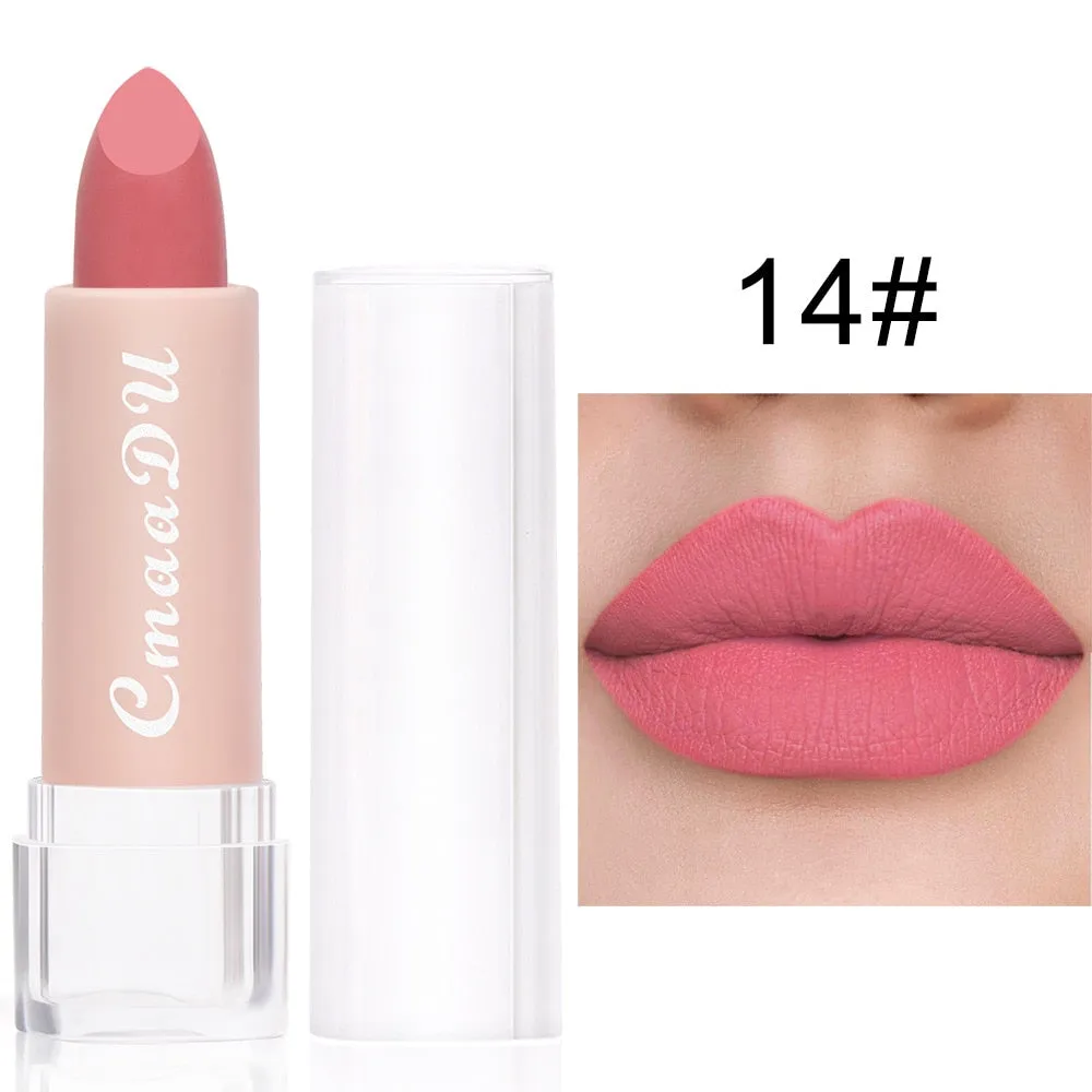 Sexy 15 Colors Velvet Matte Lipsticks Waterproof Long Lasting Sexy Red Lip Stick Non-Stick Cup Makeup Lip Tint Beauty Cosmetic