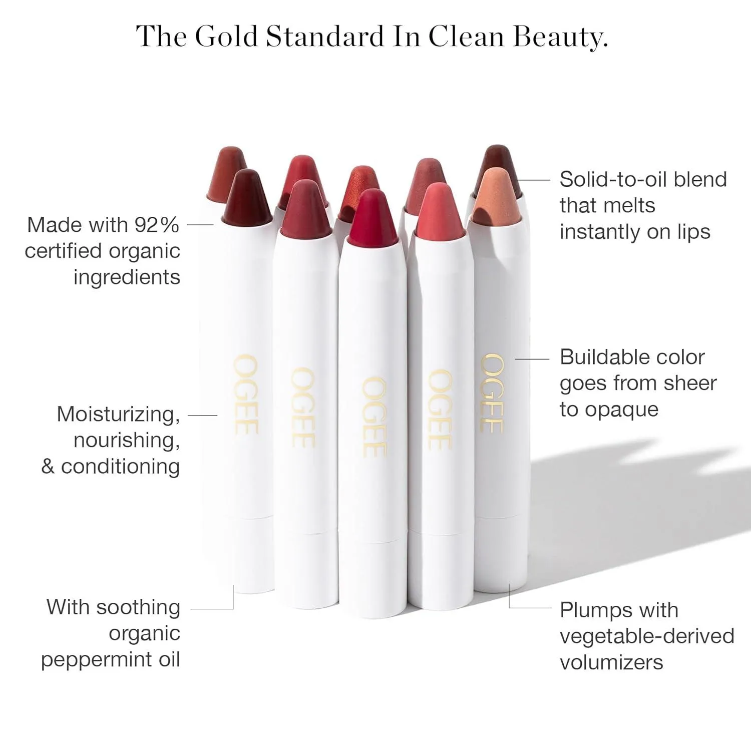 Tinted Sculpted Lip Oil - Lip Stain Made with 100% Organic Coconut Oil, Jojoba Oil, and Vitamin E - Best as Lip Balm, Lip Color or Lip Treatment - LINNEA